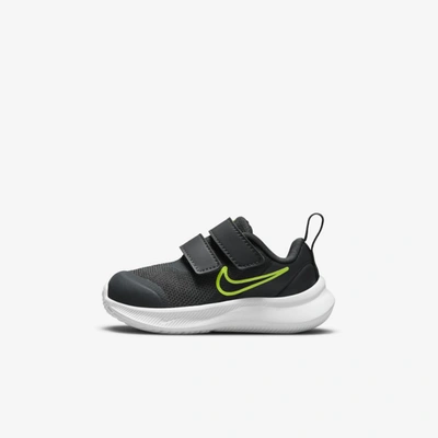 Nike Star Runner 3 Baby/toddler Shoes In Dark Smoke Grey/black/black/volt