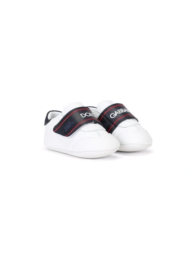 Dolce & Gabbana Logo-print Touch-strap Sneakers In White