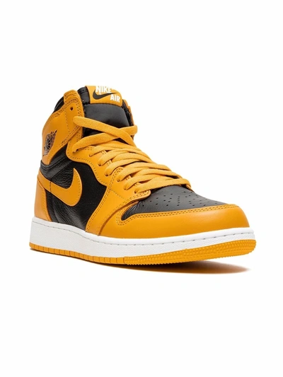 Jordan Kids' Air  1 Retro High Og Trainers In Yellow