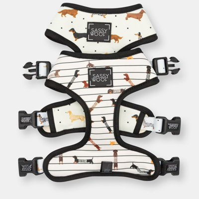 Sassy Woof Reversible Harness In White