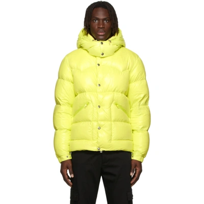 Moncler Coutard Quilted Glossed-shell Hooded Down Jacket In Yellow