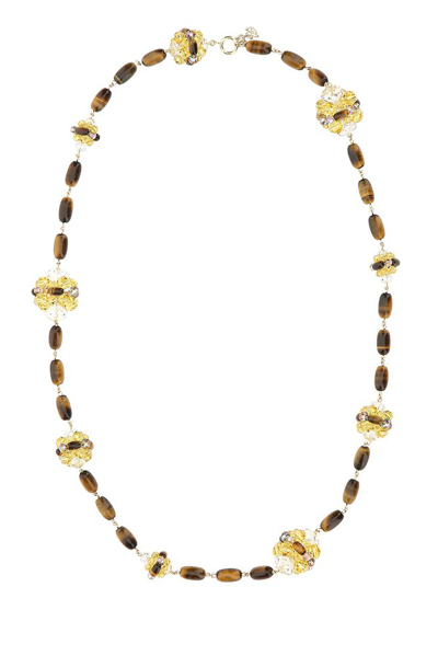 Swarovski Somnia Beaded Necklace In Brown