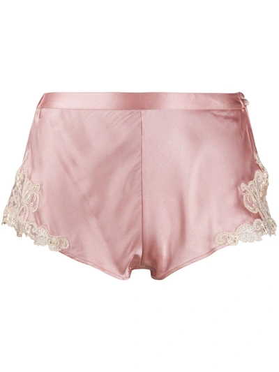 La Perla Light Pink Trimmed Pajama Shorts