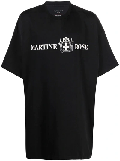Martine Rose Oversized Logo Slogan-print T-shirt In Black
