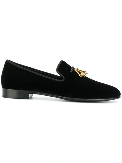 Giuseppe Zanotti Spacey Spike Tassel Slippers In Black