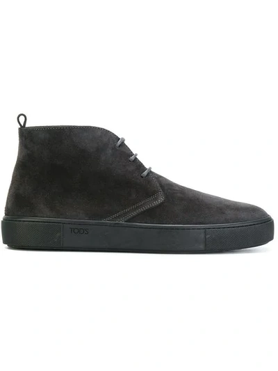 Tod's Polacco Cassetta Desert Boots In Black