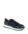 Bruno Magli Men's Holden Mix Media Sport Lace Up Sneakers Men's Shoes In Navy/navy