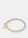 Degs & Sal Dual Chain Bracelet In Rhodium & 14k Gold Plated Sterling Silver