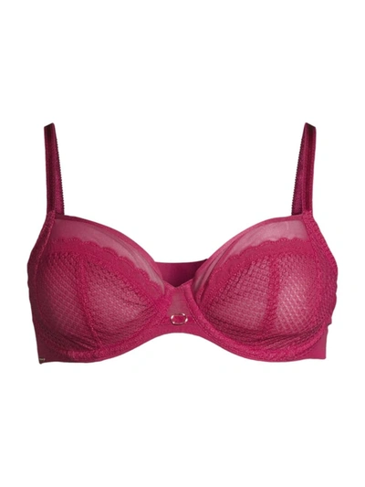 Chantelle Parisian Allure Unlined Convertible Plunge Underwire Bra In Magenta