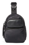 Mz Wallace Bowery Transit Nylon Sling Backpack In Black