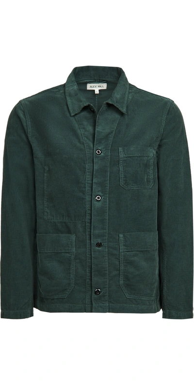 Alex Mill Work Jacket In Fine Wale Corduroy In Dark Spruce