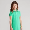 Polo Ralph Lauren Kids' Toddler Girls Cotton Mesh Polo Dress In Sunset Green