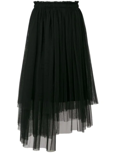 Msgm Black Tulle Skirt