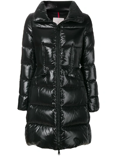 Moncler Jasminum Laqué Nylon Down Jacket In Black