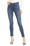 Good American Good Legs Ripped Ankle Skinny Jeans In Blue784