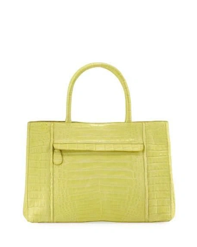 Nancy Gonzalez Medium Sectional Crocodile Tote Bag, Yellow
