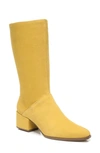 Franco Sarto Jaxine Mid Shaft Boots Women's Shoes In Mustard Suede