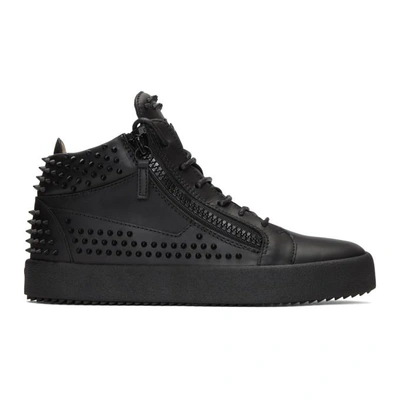 Giuseppe Zanotti Black Studded May London High-top Sneakers