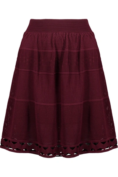 Sandro Bianca Pointelle-knit Mini Skirt