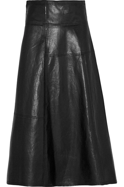 Victoria Beckham Leather Wrap Skirt