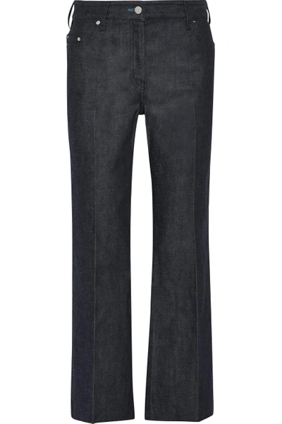 Calvin Klein Collection Cropped Mid-rise Flared Jeans