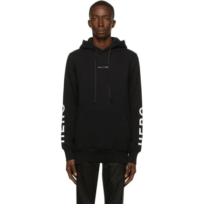 Alyx Graphic-logo Print Pullover Hoodie In Black