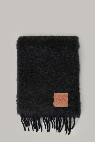 Loewe Black Wool Scarf