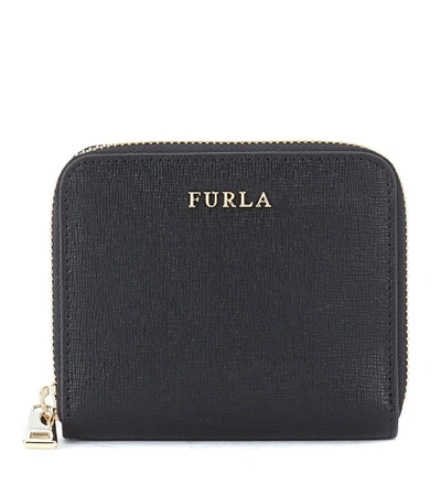 Furla Babylon Small Black Saffiano Leather Wallet In Nero