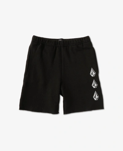 Volcom Toddler Boys Iconic Stone Fleece Shorts In Black