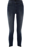 Mother The Stunner Cropped Frayed Mid-rise Skinny Jeans