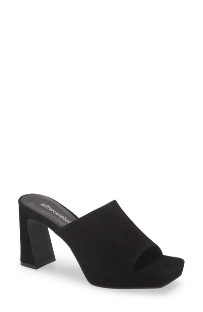 Jeffrey Campbell Caviar Platform Slide Sandal In Black