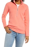 Tommy Bahama New Aruba Half Zip Pullover In Dubarry Coral