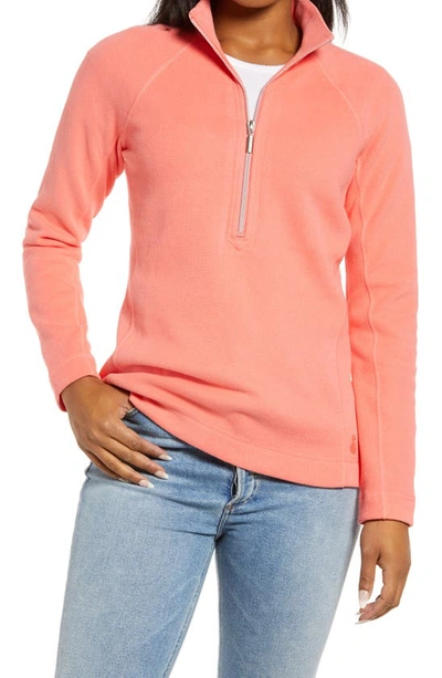 Tommy Bahama New Aruba Half Zip Pullover In Dubarry Coral