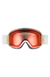 Smith Skyline 215mm Chromapop Snow Goggles In White Vapor Photochromic Red