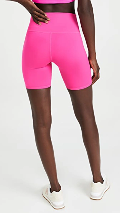 Alo Yoga High Waist Biker Shorts In Neon Pink | ModeSens