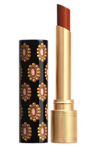 Gucci Glow & Care Shine Lipstick 308 Lucy Dark Orange 0.06 oz/ 1.8 ml