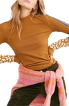 Free People Switch It Up Thermal Top In Tan
