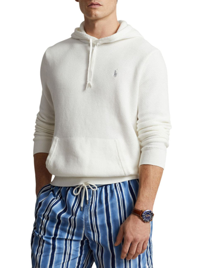 Polo Ralph Lauren Men's Signature Fleece Hoodie In White