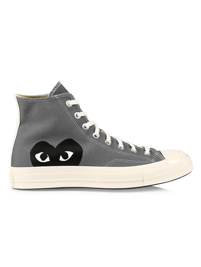 Comme Des Gar Ons Cdg Play X Converse Unisex Chuck Taylor All Star Single Heart High-top Sneakers In Grey