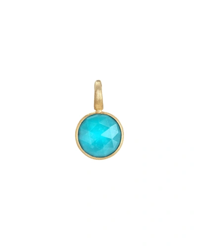 Marco Bicego 18k Jaipur Yellow Gold Small Blue Topaz Pendant In Turquoise