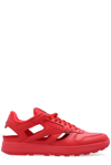 Maison Margiela X Reebok Men's Classic Leather Tabi Low-top Sneakers In Fiery Red