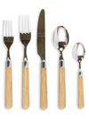 Vietri Albero Oak 5-piece Flatware Set In Brown