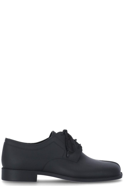Maison Margiela Tabi Leather Oxford Shoes In Black