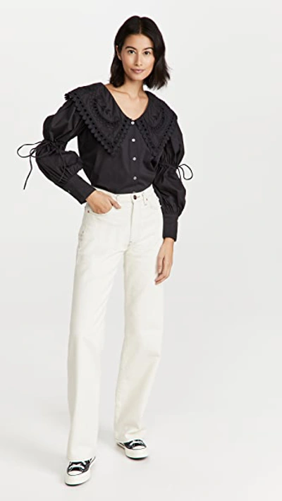 Sea Santos Eyelet Collar Blouse