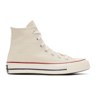 Converse Off-white Chuck 70 High Sneakers In Parchment