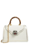 Gucci Thiara Medium Leather Top Handle Bag In Mystic White