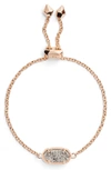 Kendra Scott Elaina Statement Bracelet In Platinum Drusy/ Rose Gold