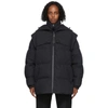 Bottega Veneta Black Down Frosted Poplin Puffer Jacket