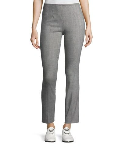 Michael Kors Cropped Houndstooth Pants In Gray Pattern