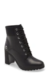 Timberland Allington Block Heel Bootie In Black Full Grain